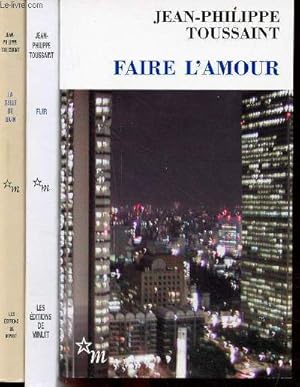 Bild des Verkufers fr Lot de 3 livres de Jean-Philippe Toussaint : Fuir (2005) + Faire l'amour (2009) + La salle de bain (1985) - roman. zum Verkauf von Le-Livre