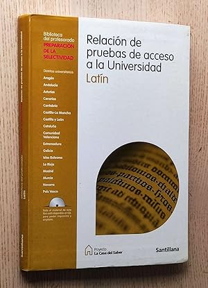 RELACIÓN DE PRUEBAS DE ACCESO A LA UNIVERSIDAD. LATÍN