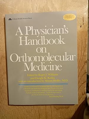 Seller image for Physician's Handbook on Orthomolecular Medicine for sale by Singing Pebble Books