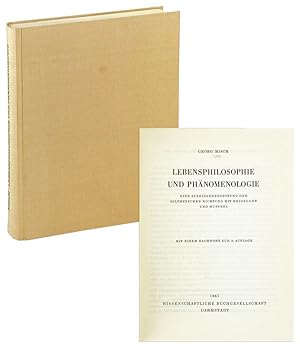 Lebensphilosophie und Phanomenologie: Eine auseinandersetzung der Diltheyschen richtung mit Heide...