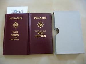 Bild des Verkufers fr Pegasus von vorn und von hinten - Deutsche Lyrik im Original und Parodie. (Mit 10 + 10 Holzstichen von Karl-Georg Hirsch). -- Vorzugs-Ausgabe in Ganz-Leder zum Verkauf von Uli Eichhorn  - antiquar. Buchhandel