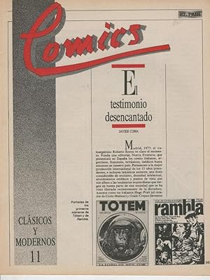 Seller image for Comics.Los: clasicos y modernos: fasciculo 11 for sale by El Boletin