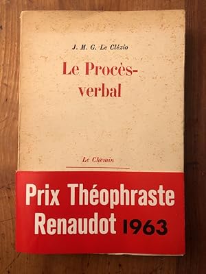 Image du vendeur pour Le Procs-verbal mis en vente par Librairie des Possibles