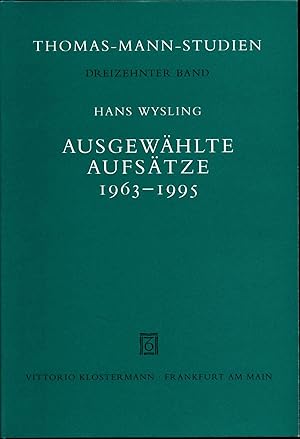 Seller image for Ausgewhlte Aufstze 1963-1995 1963 - 1995 for sale by avelibro OHG