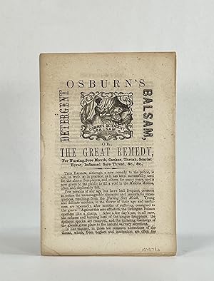 [drop-title] OBBURN'S DETERGENT BALSAM, OR THE GREAT REMEDY, FOR THE NURSING SORE MOUTH, CANKER, ...