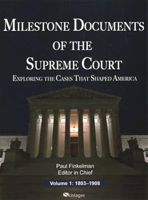 Immagine del venditore per Milestone Documents of the Supreme Court : Exploring the Cases That Shaped America venduto da GreatBookPrices