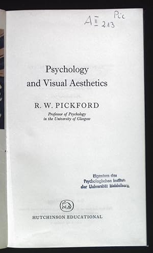 Bild des Verkufers fr Psychology and Visual Aesthetics. zum Verkauf von books4less (Versandantiquariat Petra Gros GmbH & Co. KG)