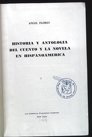 Bild des Verkufers fr Historia y Antologia del Cuento y la novela en Hispanoamerica. zum Verkauf von books4less (Versandantiquariat Petra Gros GmbH & Co. KG)