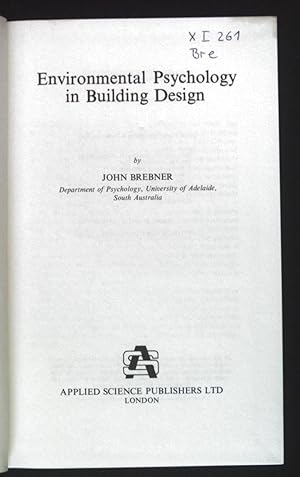 Bild des Verkufers fr Environmental Psychology in Building Design. zum Verkauf von books4less (Versandantiquariat Petra Gros GmbH & Co. KG)