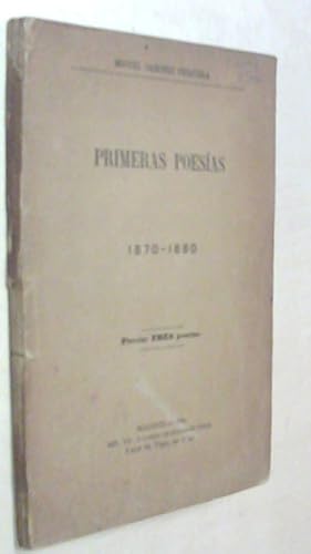 Imagen del vendedor de Primeras poesas 1870-1880 a la venta por Librera La Candela