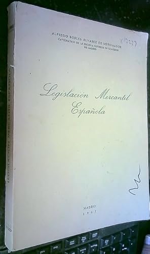 Seller image for Legislacin Mercantil Espaola for sale by Librera La Candela