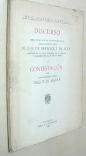 Bild des Verkufers fr Los mecenazgos ilustres. Discurso ledo en el acto de su recepcin por . y contestacin del . zum Verkauf von Librera La Candela