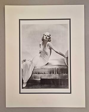 Mounted Black & White Portrait (1981 Print Reproduction)