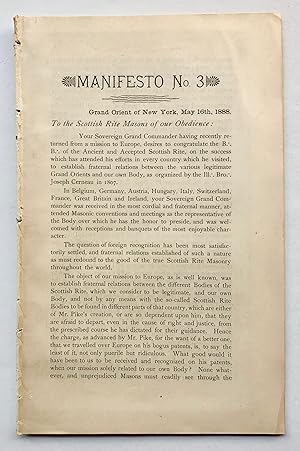 Manifesto No. 3: To the Scottish Rite Masons of Our Obedience