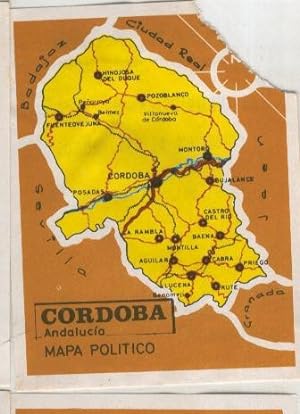 Las provincias de España cromo numero 046: Cordoba, roto en una esquina