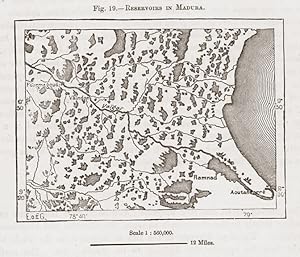 Resevoirs in Madura, 1880s MAP