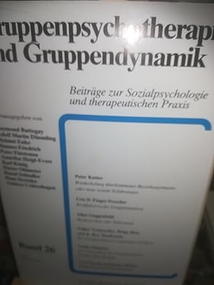 Seller image for Gruppenpsychotherapie und Gruppendynamik, Beitrge zur Sozialpsychologie und therapeutischen Praxis, Band 26, Heft 4, Februar 1991 for sale by Verlag Robert Richter