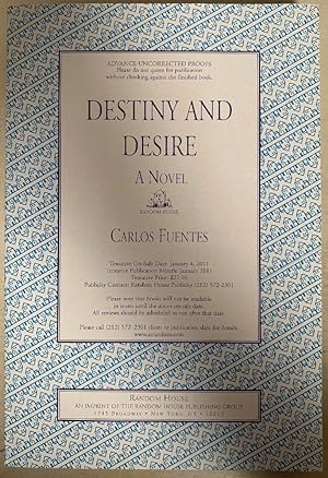 Bild des Verkufers fr Destiny and Desire: A Novel zum Verkauf von Chaparral Books