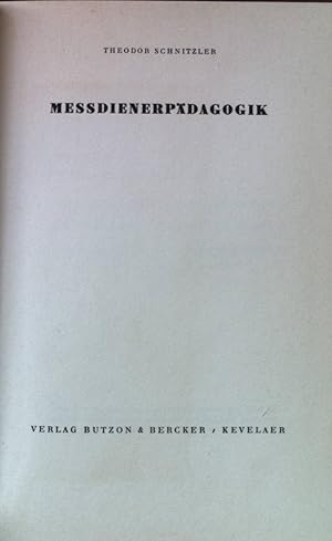 Bild des Verkufers fr Messdienerpdagogik. zum Verkauf von books4less (Versandantiquariat Petra Gros GmbH & Co. KG)