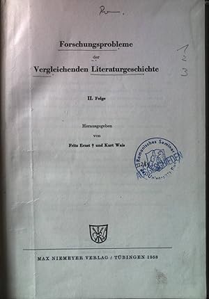 Image du vendeur pour Forschungsprobleme der Vergleichenden Literaturgeschichte, 2. Folge. mis en vente par books4less (Versandantiquariat Petra Gros GmbH & Co. KG)