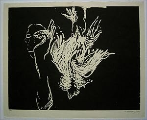 Dead Rooster #4 (SIGNED by Susan Rothenberg: Limited Ed. Woodcut/ Prints)
