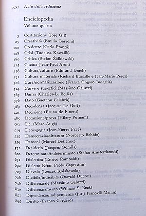 Enciclopedia Einaudi n° 4. Costituzione - Divinazione.