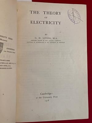 Seller image for The Theory of Electricity. for sale by Plurabelle Books Ltd