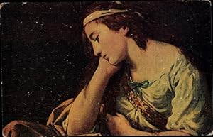 Künstler Ansichtskarte / Postkarte Lagrence, Jean Jaques, Melancholie, Frauenportrait - Degi Nr. 820