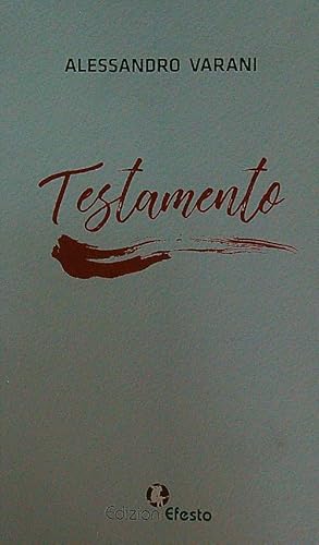 Bild des Verkufers fr Testamento zum Verkauf von Librodifaccia