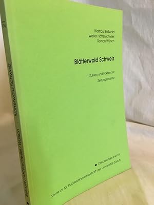 Imagen del vendedor de Bltterwald Schweiz: Zahlen und Fakten zur Zeitungsstruktur. (= Diskussionspunkt, Band 21). a la venta por Versandantiquariat Waffel-Schrder