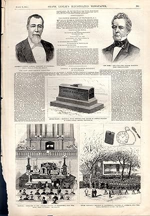 Imagen del vendedor de ENGRAVING: "The Late John Church Hamilton".Obituary & engraving from Frank Leslie's Illustrated Newspaper: August 5,1882 a la venta por Dorley House Books, Inc.