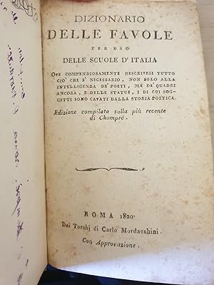 DIZIONARIO DELLE FAVOLE PER USO DELLE SCUOLE D ITALIA.