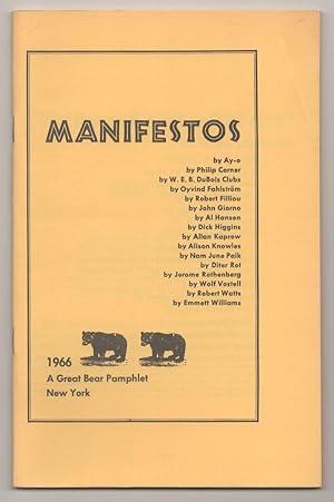 Seller image for Manifestos for sale by Jeff Hirsch Books, ABAA