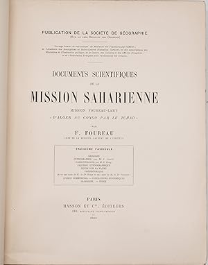 D'Alger au Congo par le Tchad : Documents scientifiques de la Mission saharienne, mission Foureau...