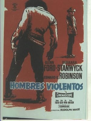 Bild des Verkufers fr Foto cine 145: Hombres violentos (Glenn Ford-Barbara Stanwyck) zum Verkauf von EL BOLETIN