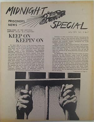 Bild des Verkufers fr Midnight Special. Prisoner News. July 1973. Vol 3. No. 7 zum Verkauf von Mare Booksellers ABAA, IOBA