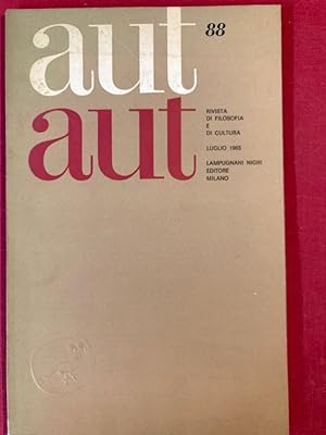 Imagen del vendedor de Aut Aut. Rivista di Filosofia e di Cultura. No 88, 1965. Special Issue on Lvi-Strauss. a la venta por Plurabelle Books Ltd