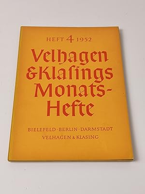 Immagine del venditore per Velhagen & Klasings Monatshefte - Heft 4/1952 venduto da BcherBirne