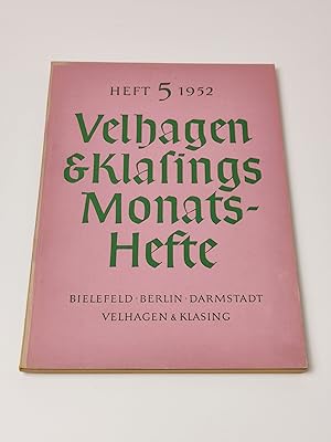 Imagen del vendedor de Velhagen & Klasings Monatshefte - Heft 5/1952 a la venta por BcherBirne