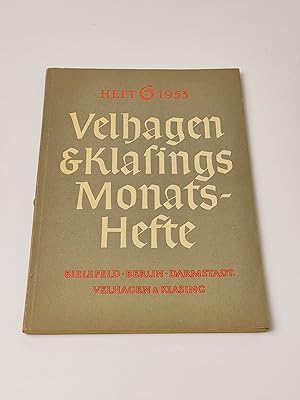 Immagine del venditore per Velhagen & Klasings Monatshefte - Heft 6/1953 venduto da BcherBirne