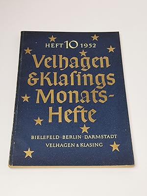 Imagen del vendedor de Velhagen & Klasings Monatshefte - Heft 10/1952 a la venta por BcherBirne