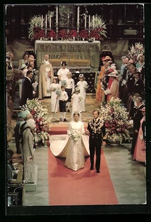 Ansichtskarte Hochzeit von König Carl XVI. Gustaf von Schweden und Silvia