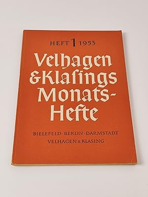 Imagen del vendedor de Velhagen & Klasings Monatshefte - Heft 1/1953 a la venta por BcherBirne