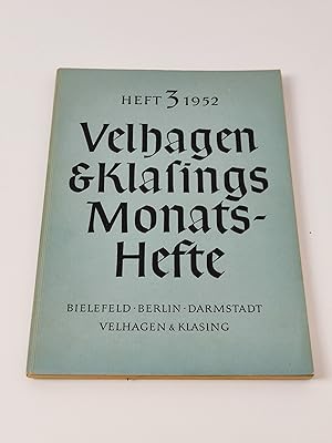 Imagen del vendedor de Velhagen & Klasings Monatshefte - Heft 3/1952 a la venta por BcherBirne