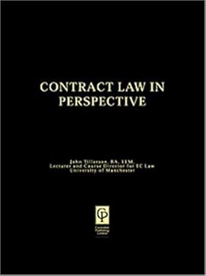 Imagen del vendedor de Contract Law in Perspective a la venta por WeBuyBooks