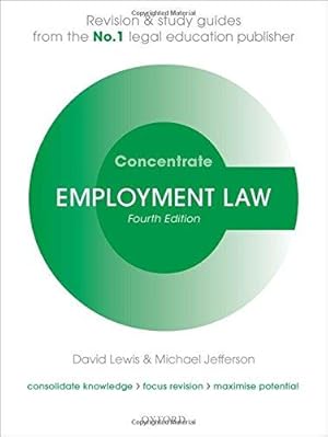 Immagine del venditore per Employment Law Concentrate: Law Revision and Study Guide venduto da WeBuyBooks