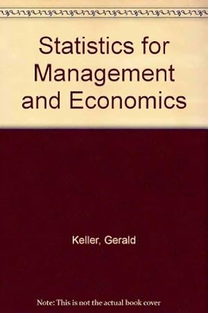 Imagen del vendedor de Statistics for Management and Economics a la venta por WeBuyBooks