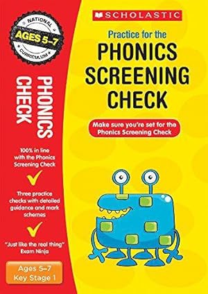 Bild des Verkufers fr Phonics Screening Check Practice Papers for children ages 5-6 (Year 1) Perfect for Home Learning. (National Curriculum SATs Tests) zum Verkauf von WeBuyBooks