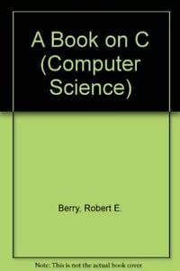 Image du vendeur pour A Book on C (Computer Science S.) mis en vente par WeBuyBooks