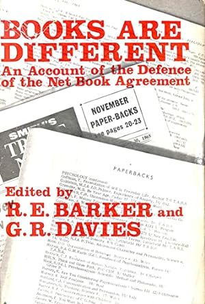 Image du vendeur pour Books are Different: Account of the Defence of the Net Book Agreement mis en vente par WeBuyBooks
